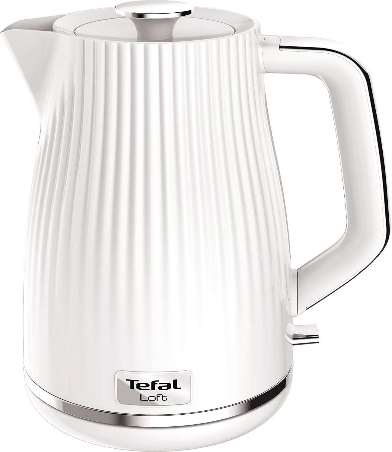 Tefal Loft Electric Kettle, 1.7L, Fast Boil, Cordless Kettle, Water level Window, 3000W, Removable Anti-Scale Filter, Quiet