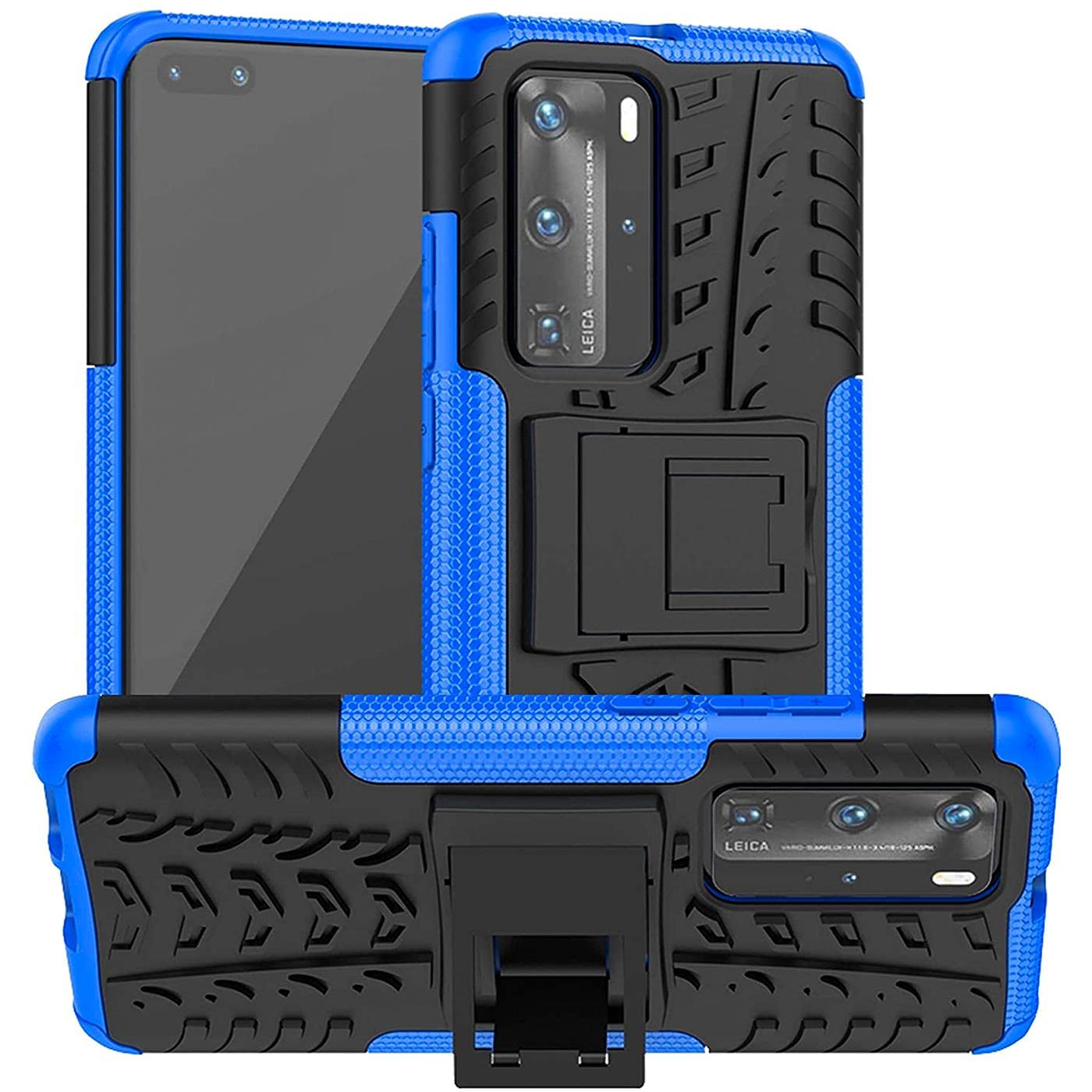 Verco Protective case for Huawei P40 Pro case, Armor outdoor cell phone case for Huawei P40 Pro case tank hard case [cover suitable for construction sites], blue