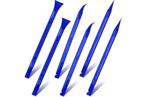 Honoson 6 Pcs Plastic Scraper Cleaning Tool Carbon Fiber Lottery Ticket Scratcher Tool Multi Purpose Stiff Scraper Pen Shaped Scraper for Tight Spaces, Kitchen, Crevices, Food, Paint(Blue)