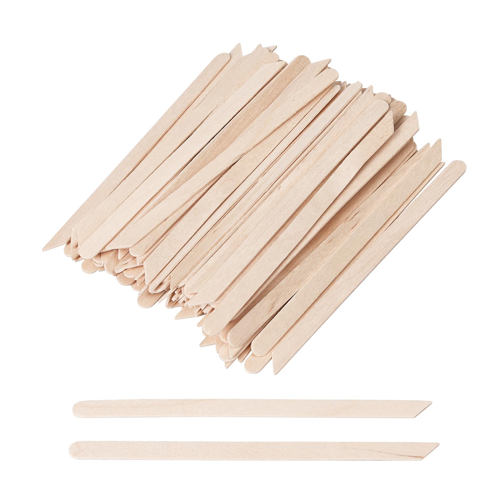 Pumwoy 300 PCS Disposable Wooden Waxing Spatulas, Eyebrow Wax Sticks Waxing Applicator Sticks, Small Hair Removal Sticks for Hair Removal and Smooth Skin, Applicator Wood Craft Sticks