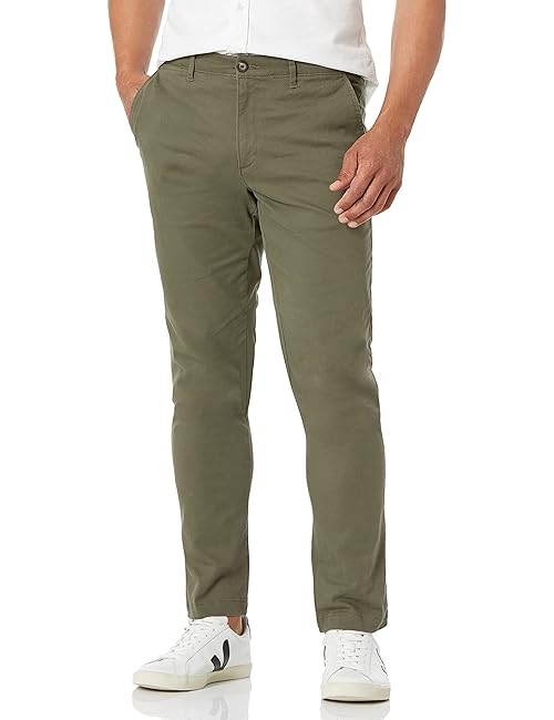 Amazon Essentials Men's Skinny-Fit Casual Stretch Chino Pant, Olive, 28W x 30L