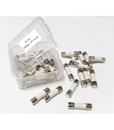 Pack of 5, T8A250V, T8A 250V, T8 250V Axial Ceramic Fuses 5x20mm