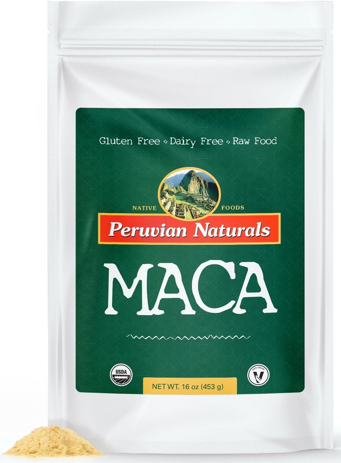 Maca Powder 1lb (453g) - Peruvian Naturals | One Pound of raw Maca Root Powder from Peru, Energy Supplement