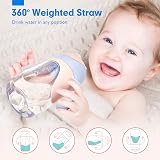 hahaland 2 in 1 Baby Sippy Cup 240ml Unicorn with Handles & Straw view 4