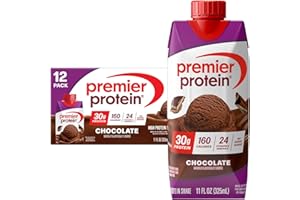 Premier Protein Shake, Chocolate, 30g Protein, No Added Sugar, 24 Vitamins & Minerals to Support Immune Health, 11 fl oz, 12 Pack (Packaging May Vary)
