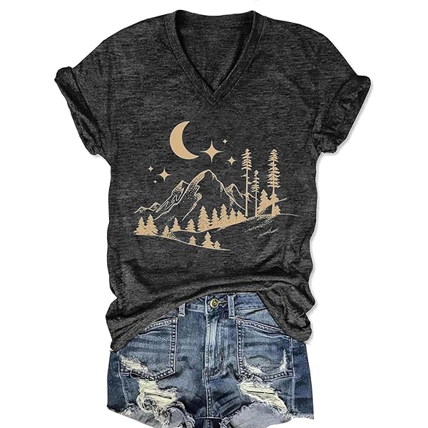 Camicia Floreale Vintage Donna Boho – T-Shirt Girocollo Con Stampa Fiori Selvatici – Estate Leggera – Taglie S M L XL - 4