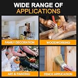 WAIZHIUA 4Pcs Fence Brush Set with Gloves 4 Sizes Decking Wood Paint view 7