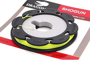 DRAGONTAIL TENKARA DRAGONtail Shogun Furled Tenkara Line with Line Holder - Light-Weight Yellow All-Purpose line Quality Made in USA