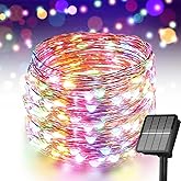 Selarlyt Solar String Lights for Outside, 72Ft 200 LED Solar Fairy Lights with 8 Modes, Solar Powered Fairy Lights Waterproof for Christmas Tree Garden Party Wedding Decor.((Multi-Colored)