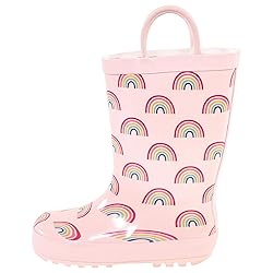 Hudson Baby Rain Boots, Pink Rainbows, 5 US Unisex