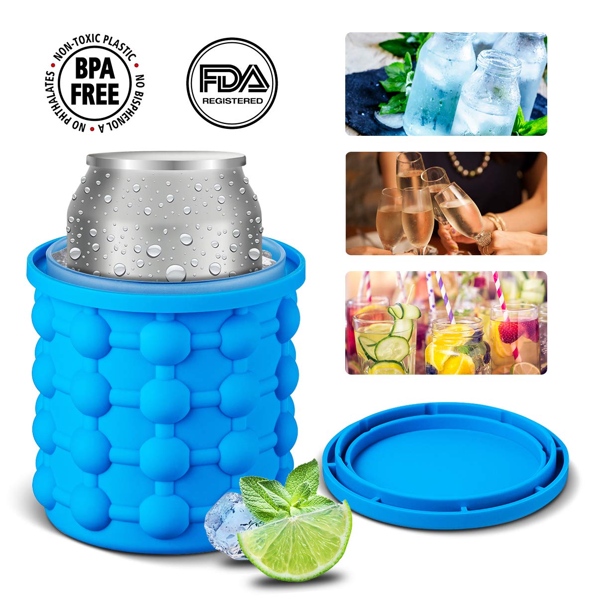 Home & Garden 1pc Magic ICE CUBE Maker Bucket Silicone Genie