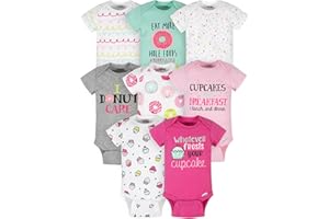 Onesies Brand baby-girls 8-pack Short Sleeve Mix & Match Bodysuits