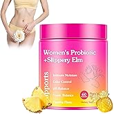 Glowshave Her Juicy Feminine Probiotics Gummies, Women's Probiotic with Slippery Elm, Pineapple Gummies Support Women PH Balance and Vaginal Wellness, Gut Health & Immune System, 60 Gummies