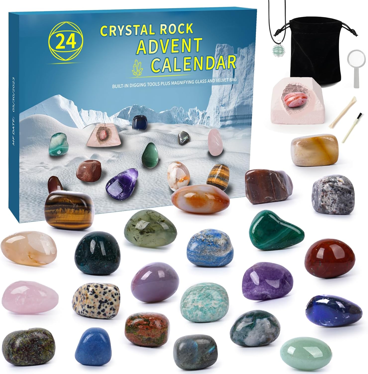 Advent Calendars - NIGOWAYS Crystal Advent Calendar 2023 Adult Kids,Christmas Countdown Calendar,24 Days of Rocks,Gemstones Learning Collection Advent,Christmas Scientific Gift for Kids Girl Boys