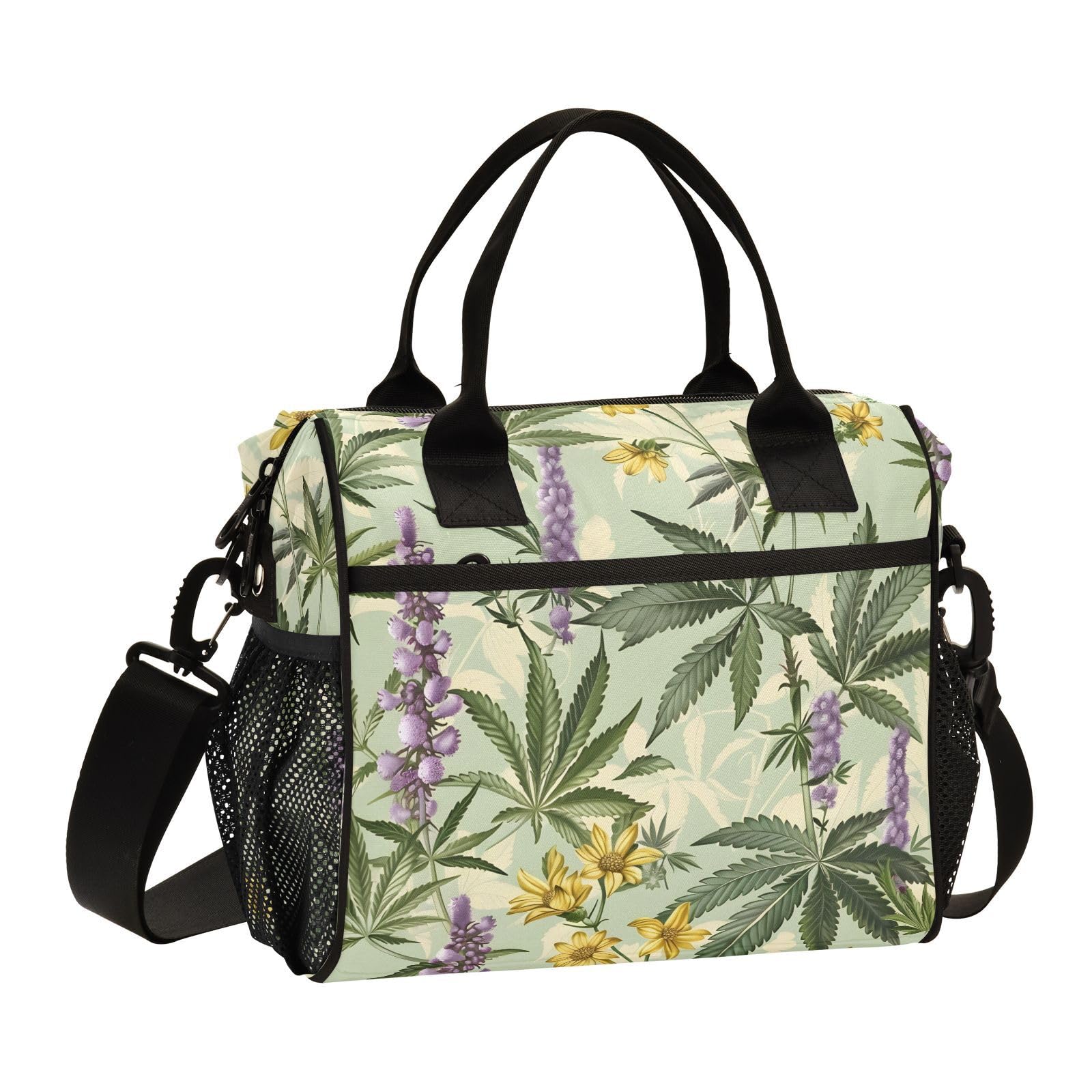 Lunch Bag Women Insulated Lunch Box Wide-Open Lunch Tote Retro