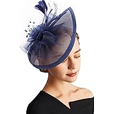 DRESHOW Women Fascinator Hats Tea Party Hat Vintage Pillbox Hat Headband for Cocktail