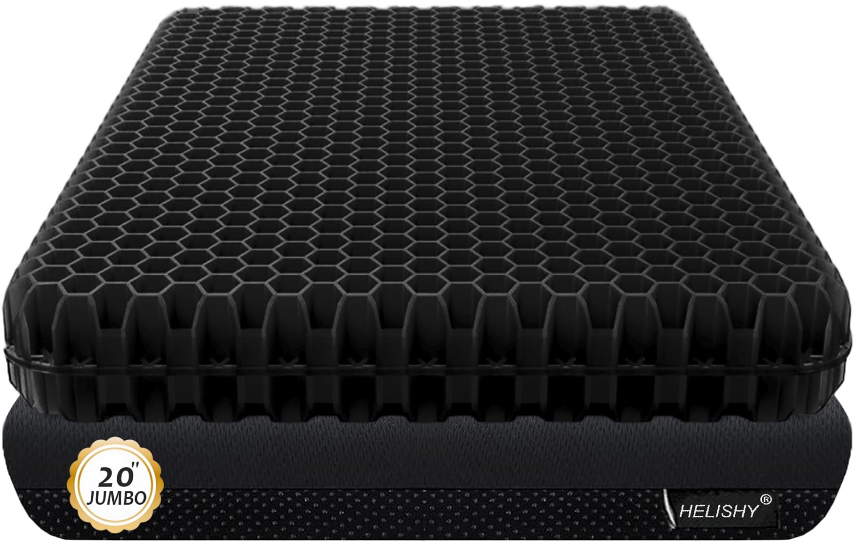 Photo 1 of 20" Gel Seat Cushion for Long Sitting Pressure Relief - Jumbo & Thick Gel Cushions for Office Chairs - Tailbone Pain Relief Cushion, Sciatica & Back Support, Wheelchair Cushions & Car Seat Cushion