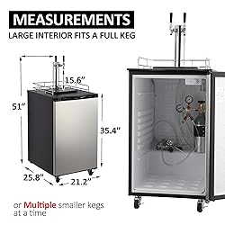 Beer Kegerator Dual Tap Draft Beer Dispenser 6.1
