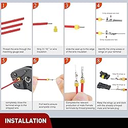 Nilight 622PCS 1 2 3 4 5 6 Pin Electrical Connector