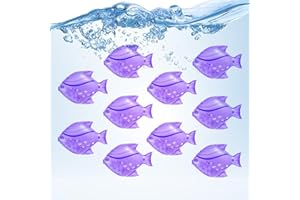 RAIPOMENT Humidifier Tank Cleaner, 10PCS Universal Humidifier filters fish Compatible with Drop, Droplet, Warm&Cool Mist Humidifiers, Fish Tank, Keep The Water (Fish-Purple)