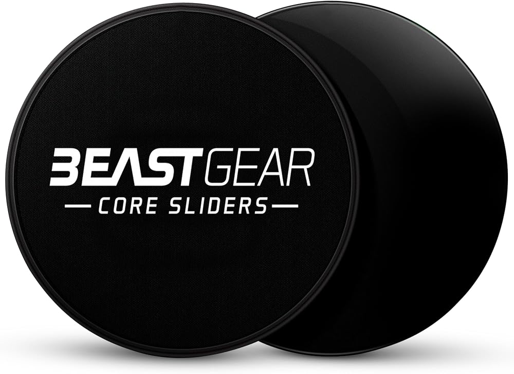 Beast Gear Core Sliders Double Sided Abdominal Discs for Carpet & Hard Floors -