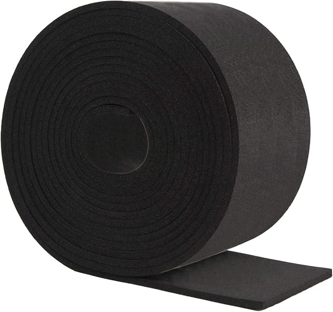 Neoprene Foam Strip Roll by Dualplex, 4" Wide x 10' Long x 1/16" Thick