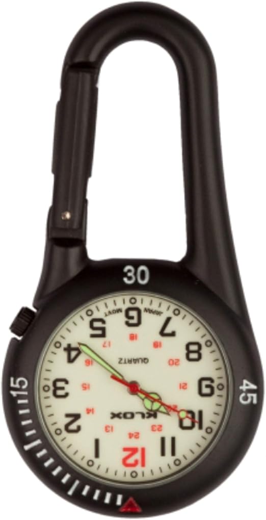 Glow in The Dark Unisex Belt Fob Watch Black Tone Amazon.ca Watches