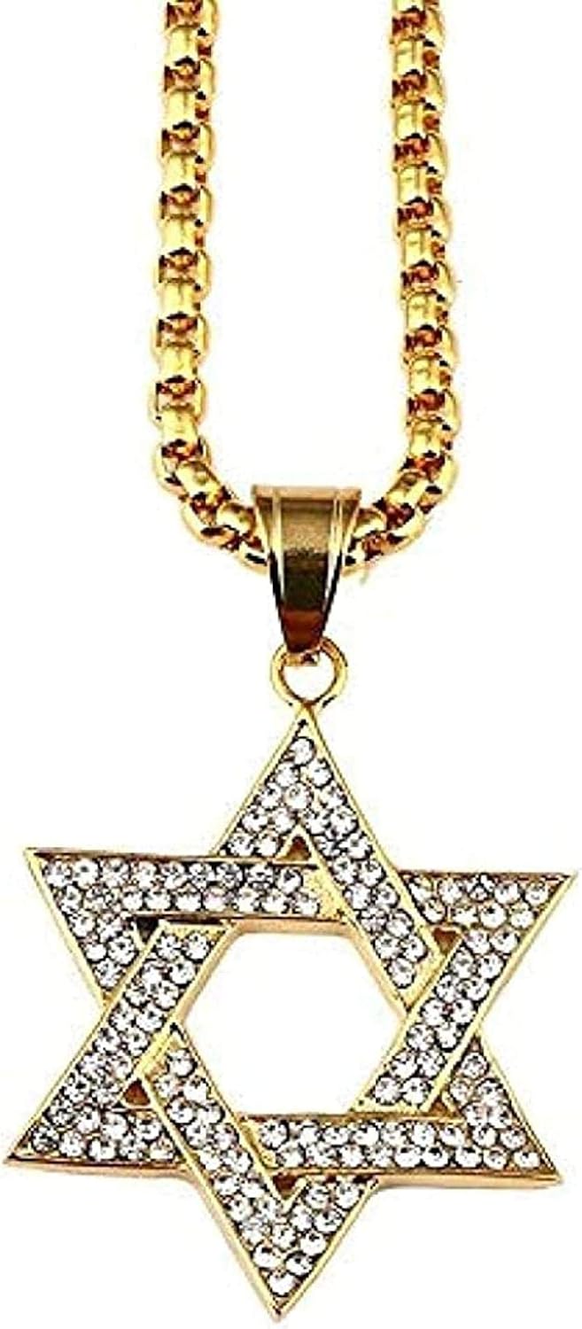 YZXYZH Necklace Religion Star of David Ethnic Necklace Hebrew Jewish