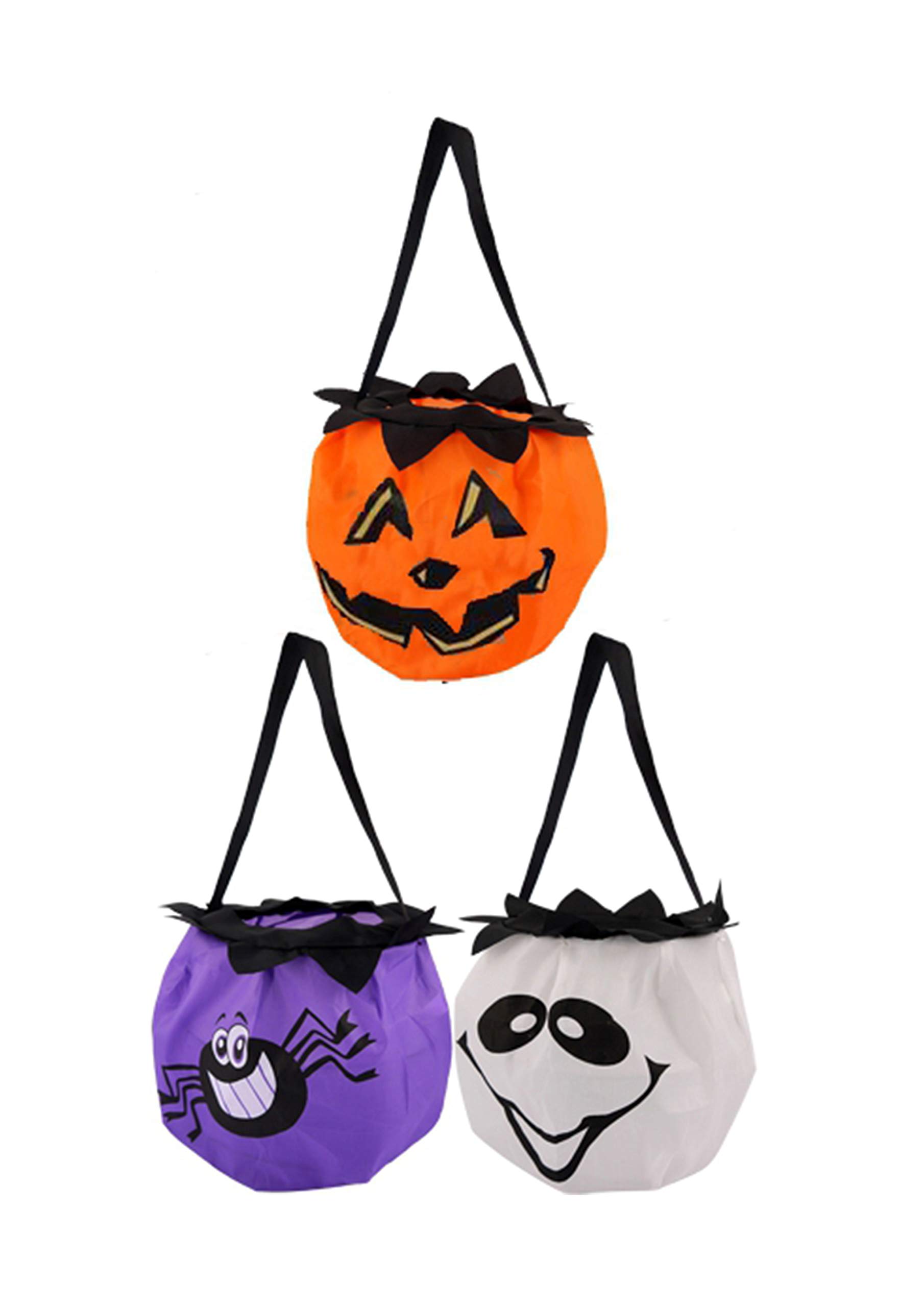 HENBRANDT 3 x Pumpkin Shape Treat Bags for Halloween