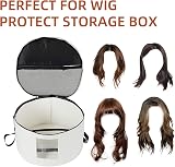 Yugada Round Hat Storage Box 18in White Felt Foldable Travel Organizer Bin view 7