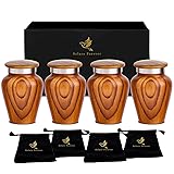 Metallic Wooden Print Small Urns for Human Ashes