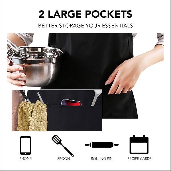 FUNNY BBQ APRON FOR MEN PAPA,BEST GRILLING COOKING APRON WITH 2 POCKETS AND ADJUSTABLE NECK STRAP,PERFECT GIFTS FOR BIRTHDAY/CHRISTMAS/FATHER’S DAY, LARGE BLACK