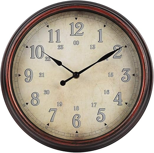 Amazon Com Hylanda 12 Inch Vintage Retro Wall Clock Silent Non