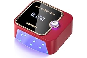 LadyMisty 268W UV Nail Lamp Cordless, Rechargeable UV Light for Gel Nails with Convenient Knob & Full LCD Display Screen, Portable LED Nail Lamp, Professional Nail Dryer for Nail Salon & Home Use
