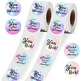 1000 Pcs 1 Inch Motivational Stickers, Good Job Sticker in 4 Designs Styles, Reward Stickers for Kids Students Graduation Nurse