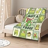 Frog Throw Blanket is Super Soft and Warm,The Lightweight Flannel Blanket is for All-Season Use,A Great Choice for Gifts 50"x40"for Kids