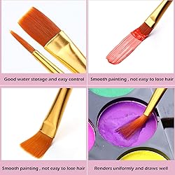 AROIC Acrylic Paint Brushes, 6 Packs/60 pcs Nylon