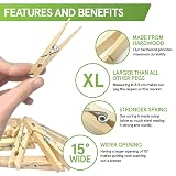 Smith’s 2015 Strong Wooden Hardwood Clothes Pegs 32 Pack Fits Any Clothesline view 4