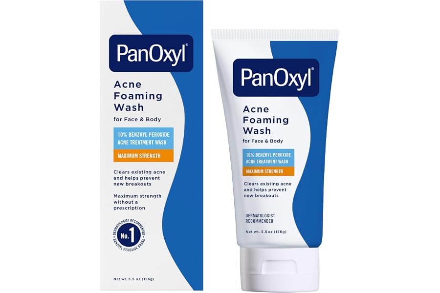 PanOxyl 10% Benzoyl Peroxide Acne Foaming Wash, Maximum Strength
