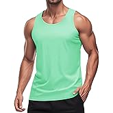 MAGCOMSEN Men's UPF 50+ Tank Top Quick Dry Summer Workout Muscle Sleeveless Shirts for Swim Beach Bodybuilding