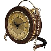 Lyuxhetaokdiq Women PVC Clock Shaped Handbag Crossbody Shoulder Bag Clock Purse
