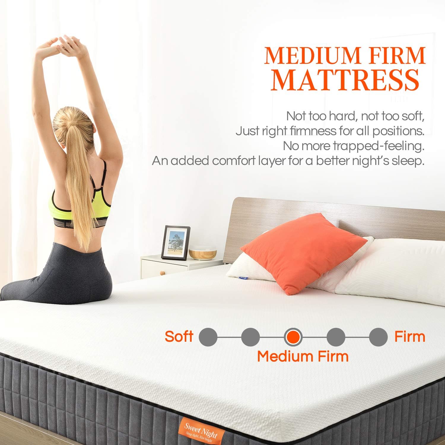 Queen Mattress,Sweetnight 12 Inch Queen Size Mattress in Box,Pillow Top Gel Memory Foam Mattress for Motion Isolation & Cool Sleep, Removable & Washable Mattresses Cover,Sunkiss: Furniture & Decor
