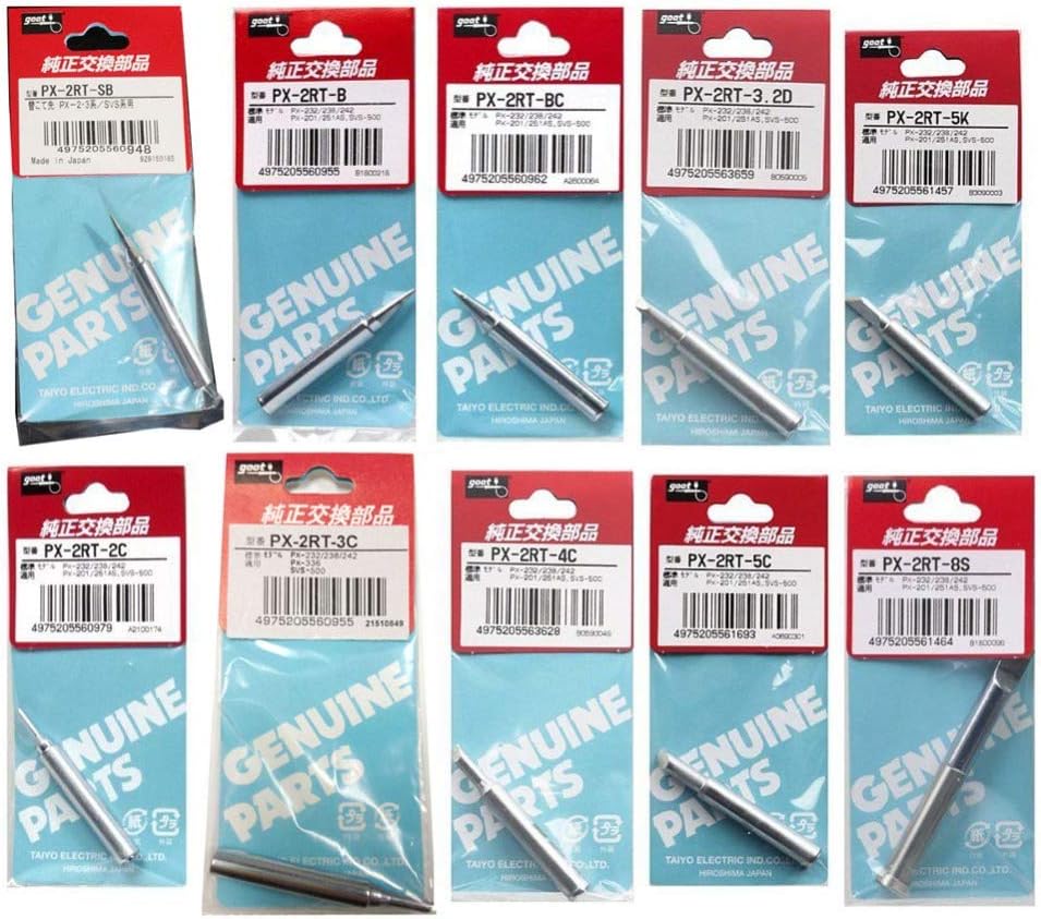 Japan Goot Px-2Rt Welding Tips For Px-201 Px-232 Px-238 Px-242 Px-336 Svs-500 Soldering Iron Replacement Solder Parts PX-2RT-5C