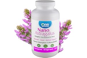 One Planet Nutrition Nano Astragalus 500 mg Veggie Capsules (120 Servings), Astragalus Membranaceus Extract, Nano for Max Absorption, Supports Immune Health and Vitality, Non-GMO, Vegan, Gluten-Free