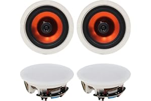 Herdio 8 Inch 800 Watts High Power Ceiling Speakers - Flush Mount, Crisp Sound for Home Theater, Living Room, Office, Kitchen & Covered Patio（2 Paris