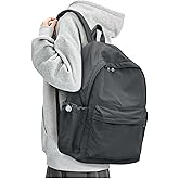 BJLFS Grey Backpack for School Women Girls, Waterproof Bookbag Cute High School Back Pack for Men Teen Boys, Lightweight Travel College Backpack Mochilas Escolares para Casual Daypack Rucksack