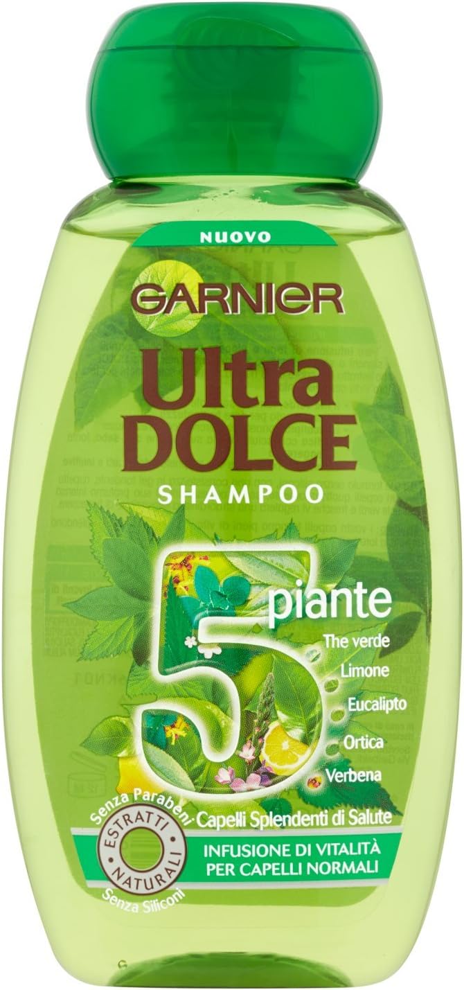 Garnier Ultra Dolce 5 Piante Shampoo Infusione di Vitalità per Capelli