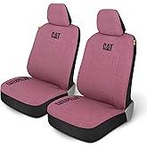 CAT CozyBlend Car Seat Covers, Burgundy Heather - Premium Jersey Fabric Seat Covers for Cars Trucks SUV, Breathable Cotton Car Seat Covers Front Seats Only, Universal Fit Automotive Interior Covers