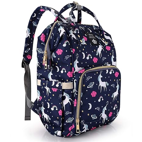 PACKNBUY Baby Diaper Bag Mother Maternity Backpack Blue