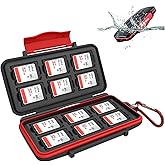 Kiorafoto 12 Slots SD SDHC SDXC Card Holder Case Professional Water-Resistant Anti-Shock Memory Card Storage Protector Wallet